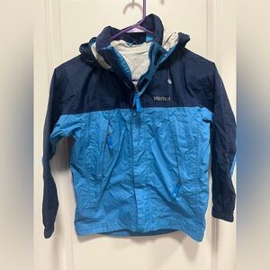 Marmot Boys wind Breaker Blue Tones Size Small